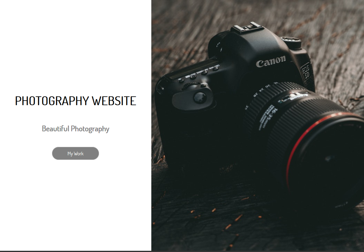 example of a photography website